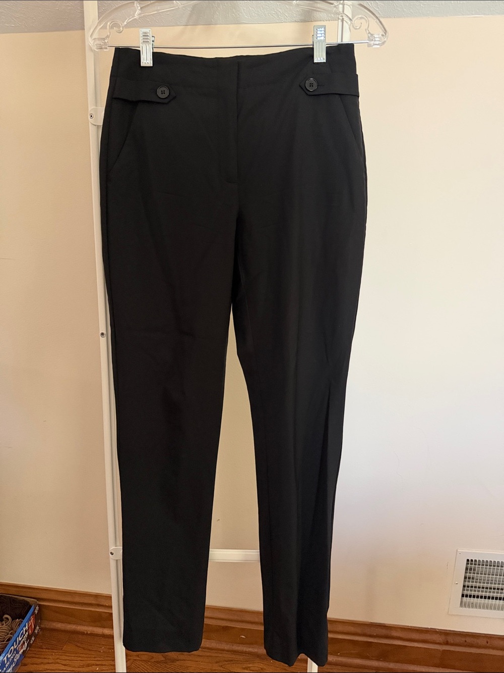 Theory Black Straight-Leg Wool blend  Dress Pants   Size 2